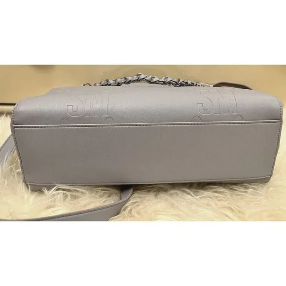 NWT STEVE MADDEN BLISHA SATCHEL CROSSBODY HAND BAG FOG TIK TOK VIRAL TRENDY - Picture 6 of 7